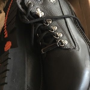Harley Davidson steel toe work boots.